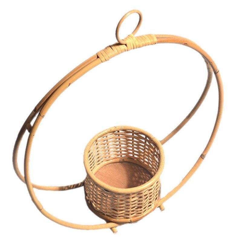 Hand-Woven Bamboo Hanging Planter Basket