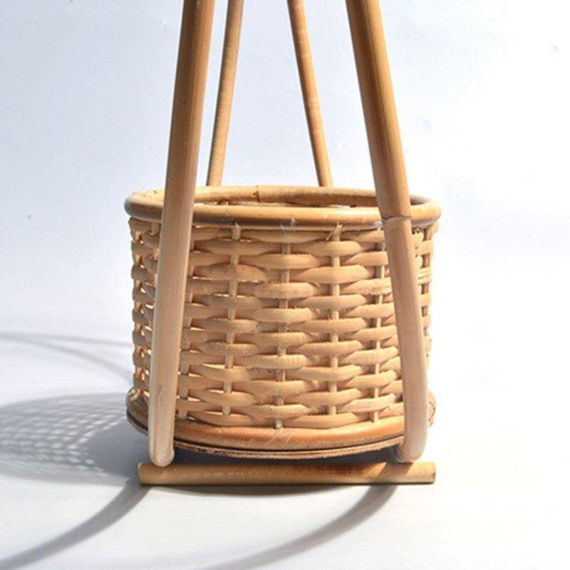 Hand-Woven Bamboo Hanging Planter Basket