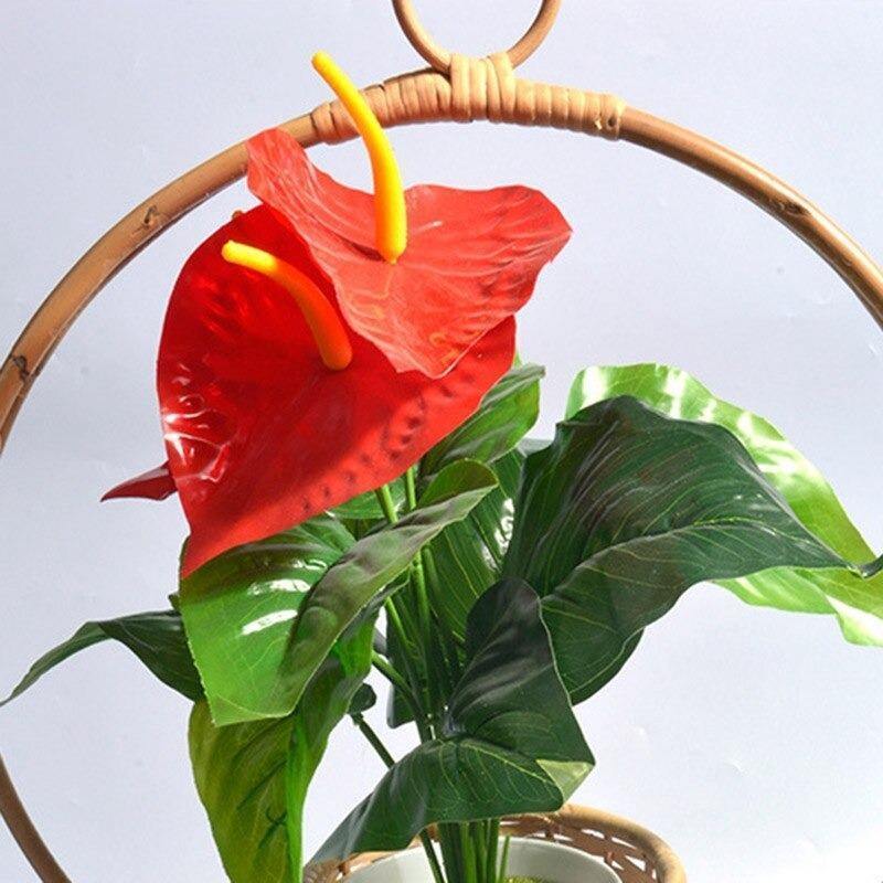 Hand-Woven Bamboo Hanging Planter Basket