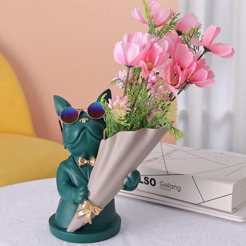 French Bulldog Flower Vase
